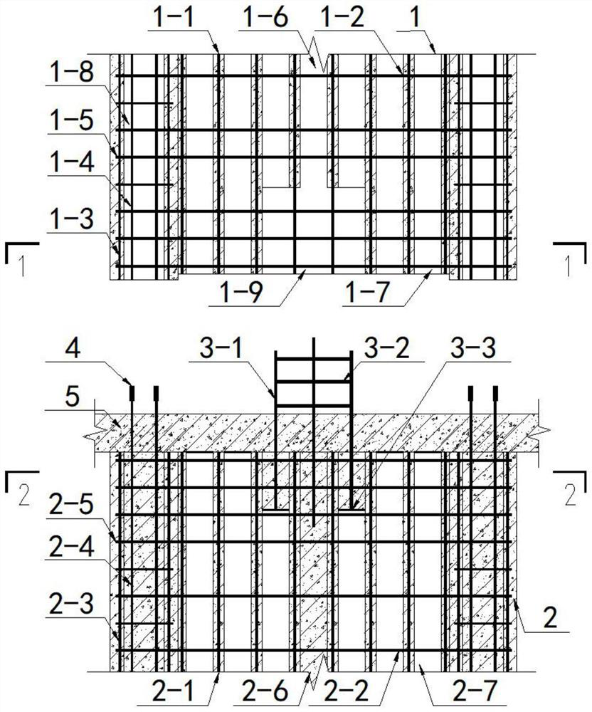 Vertical connection structure for prefabricated hollow shear wall