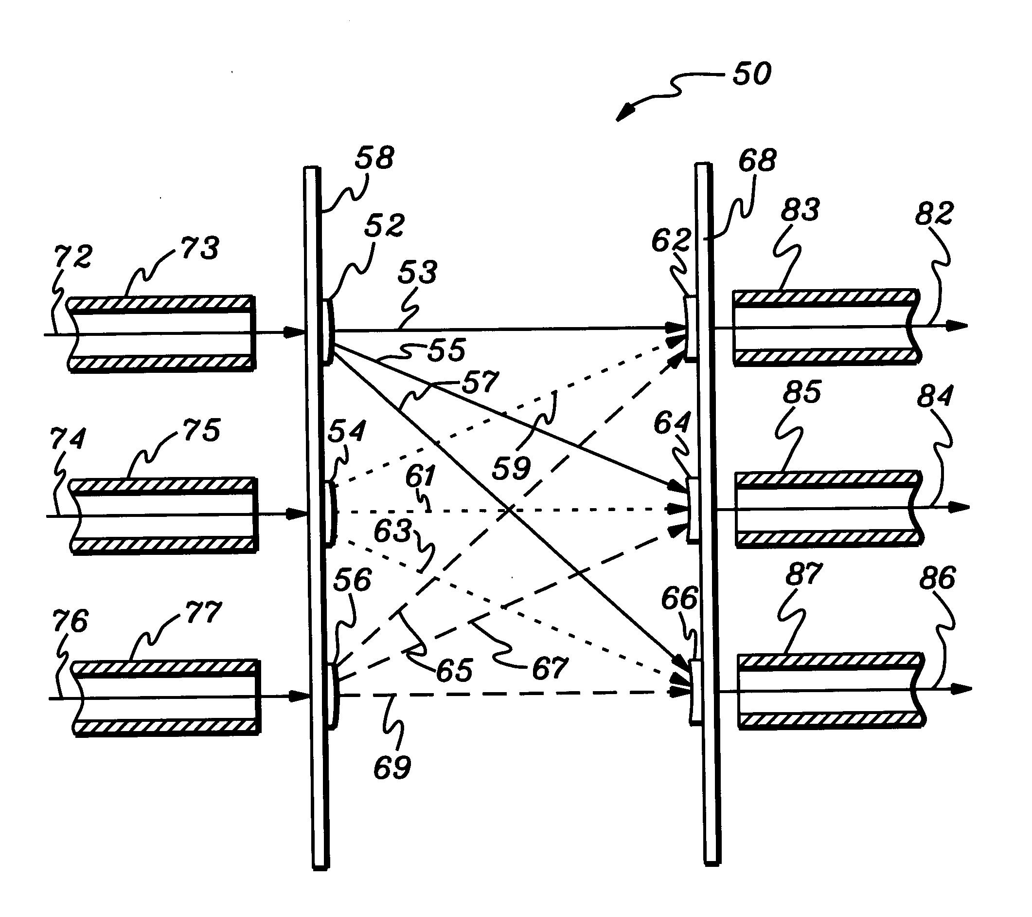 Methods and devices for coupling electromagnetic radiation using diffractive optical elements