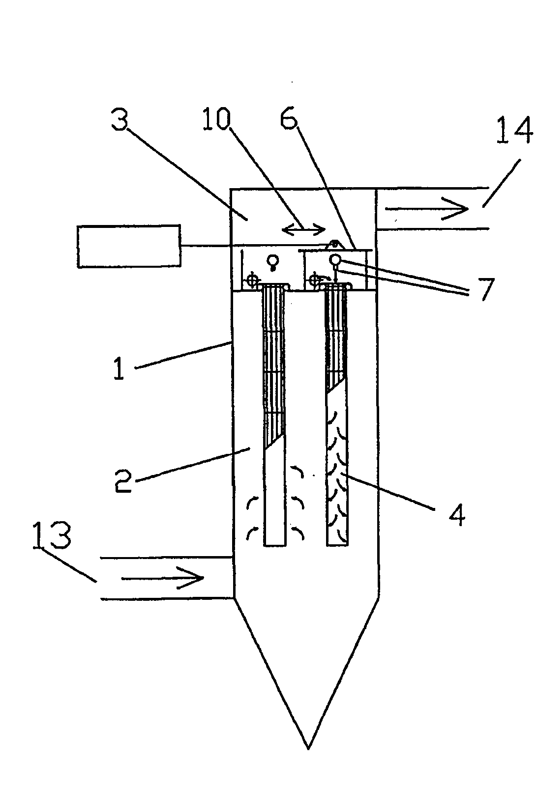 Cleaning Process for Cleaning Filtration Material of a Gas Filter and a Device for Carrying Out the Process