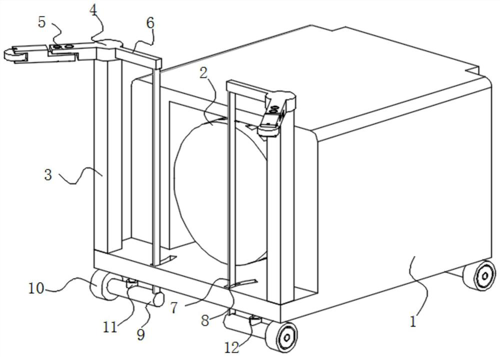 Underground pipe gallery wiring device and method for radio and television pipeline engineering