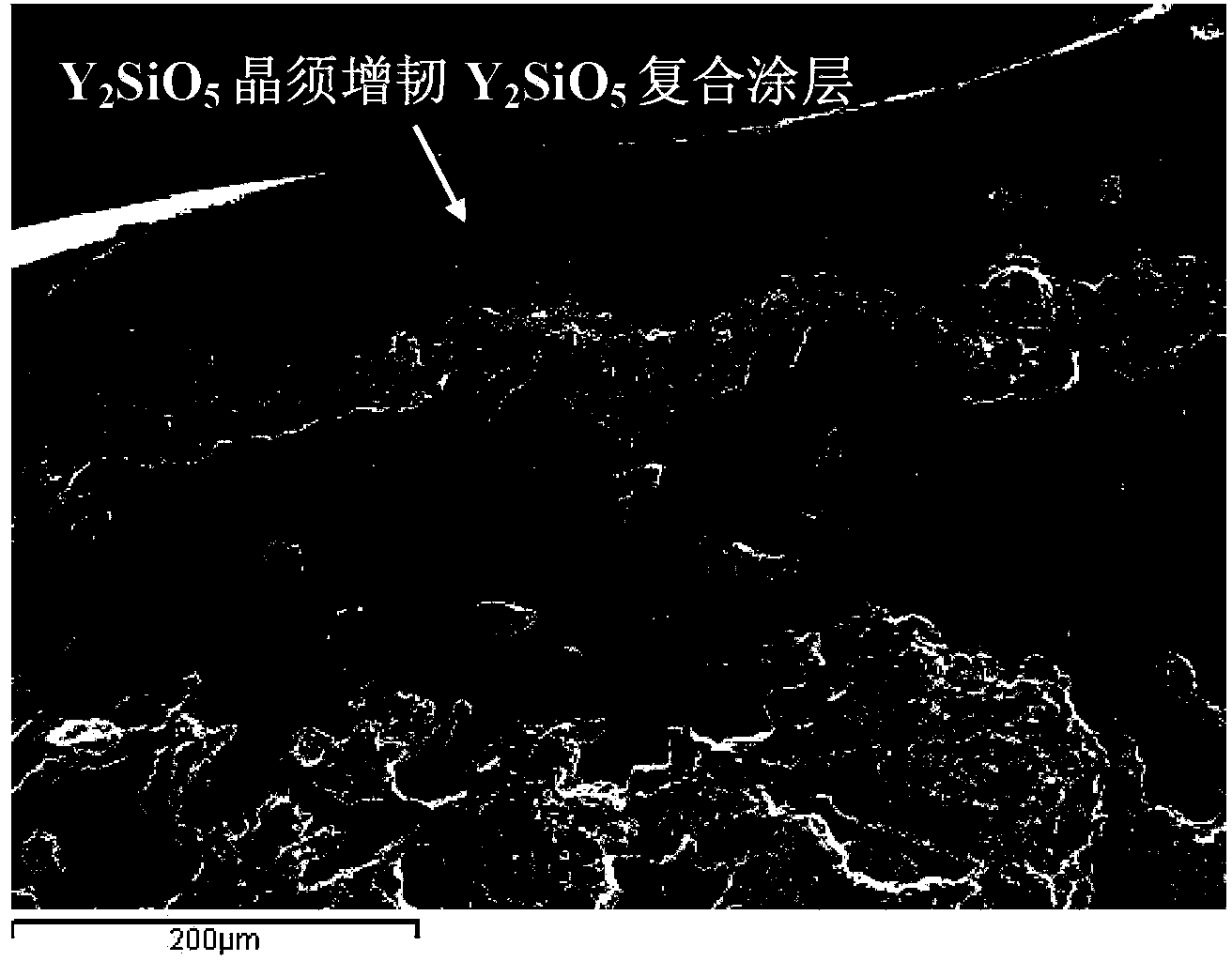 Method for preparing Y2SiO5 whisker toughened Y2SiO5 composite coatings