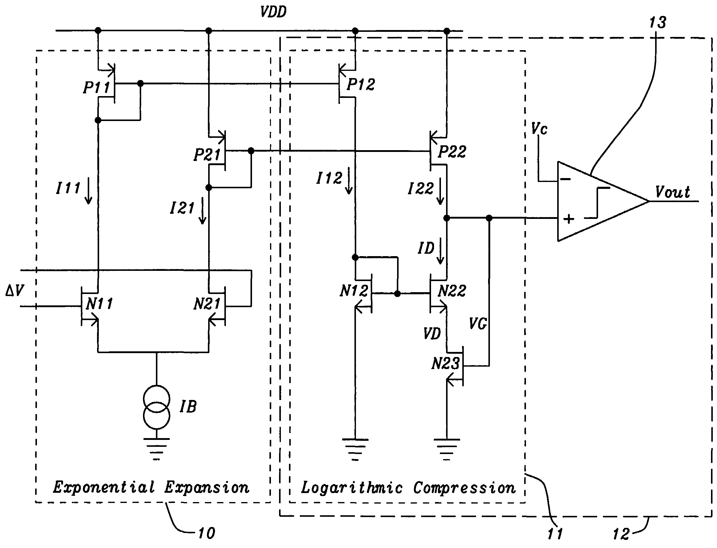 Class B amplifier with process variation independent deadband