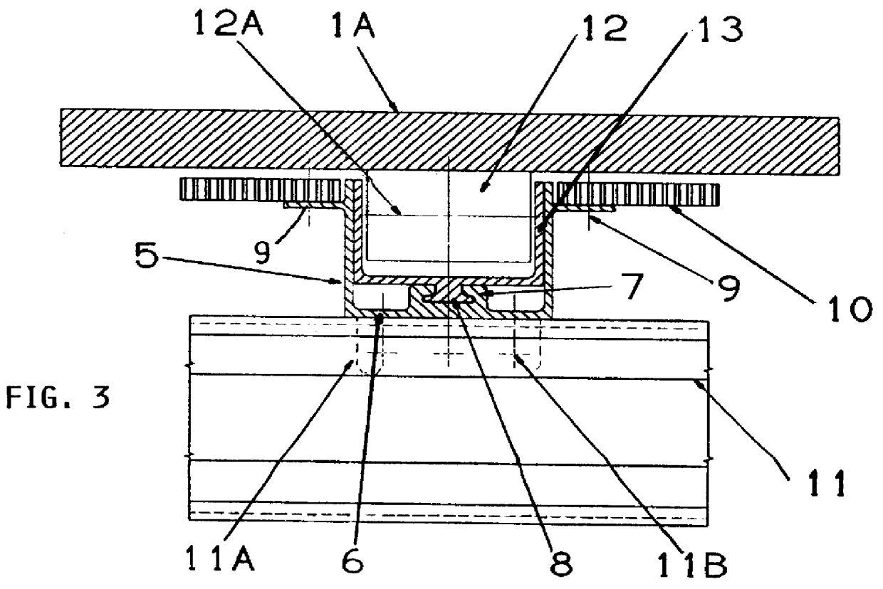 System for securing a support to an aircraft floor