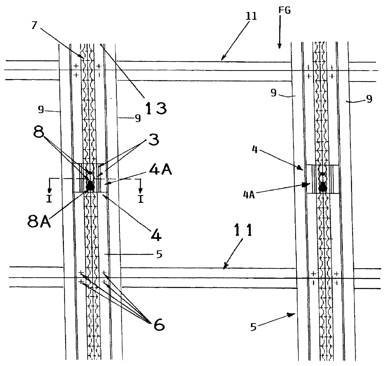 System for securing a support to an aircraft floor