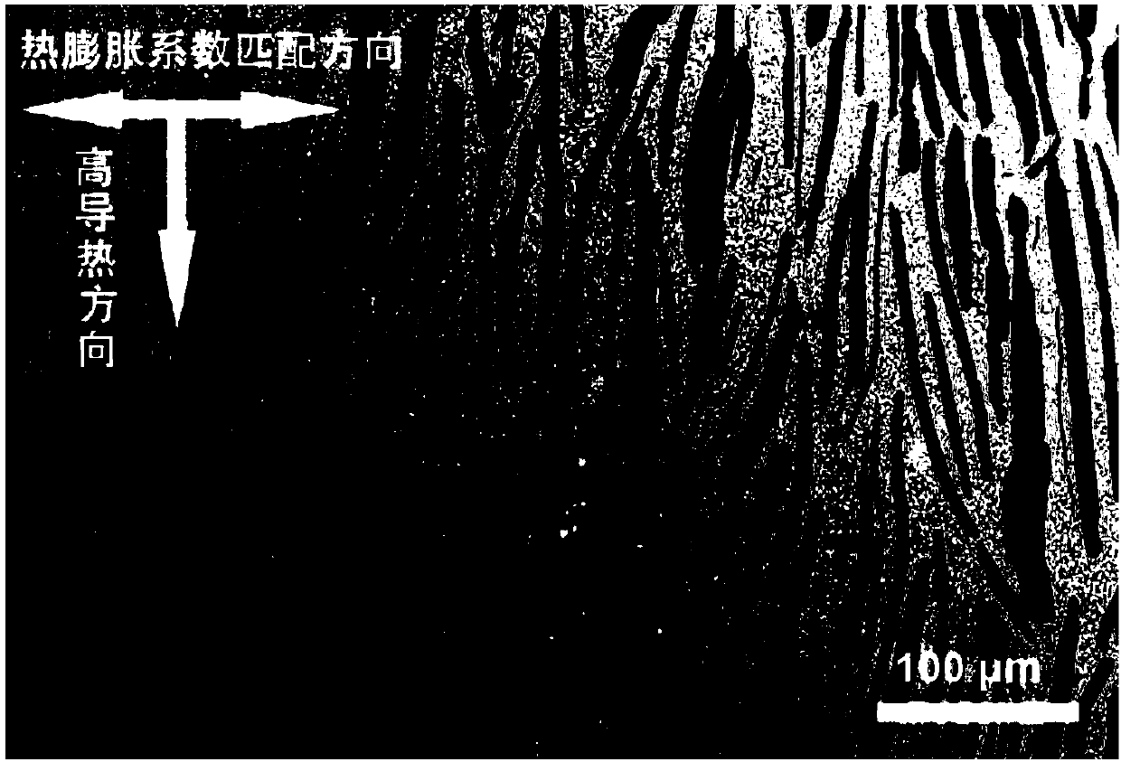 A graphite flake/copper composite material for vertically oriented heat dissipation and its preparation method