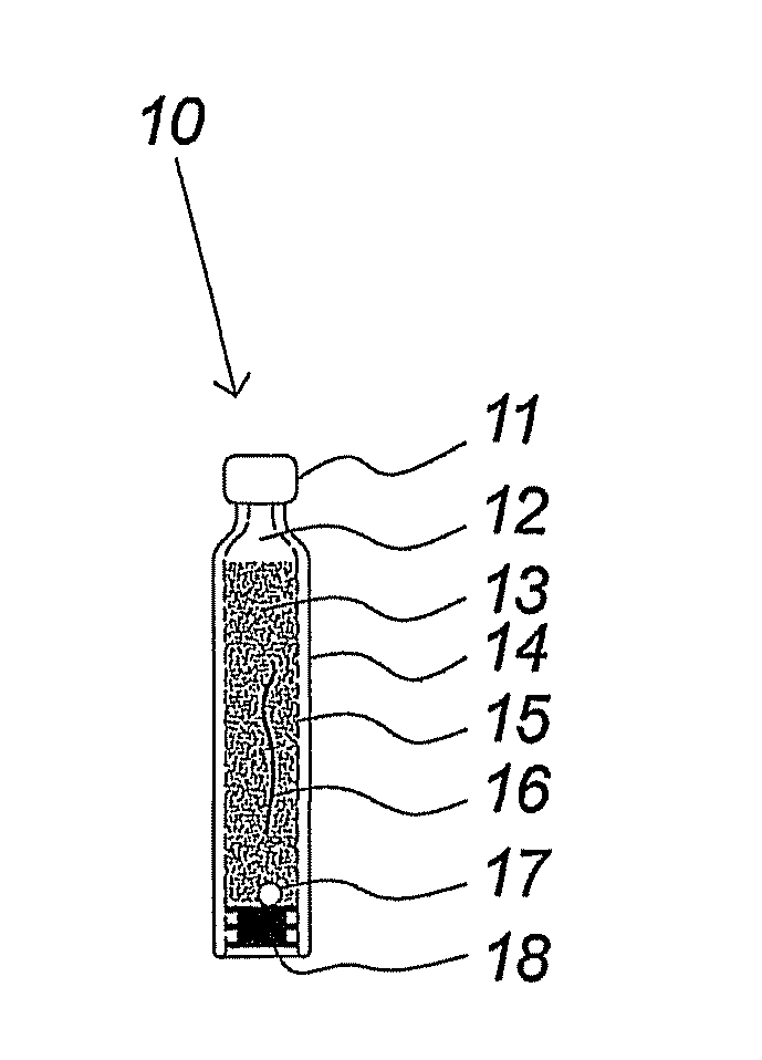 Method and system for irradiating and inspecting liquid-carrying containers