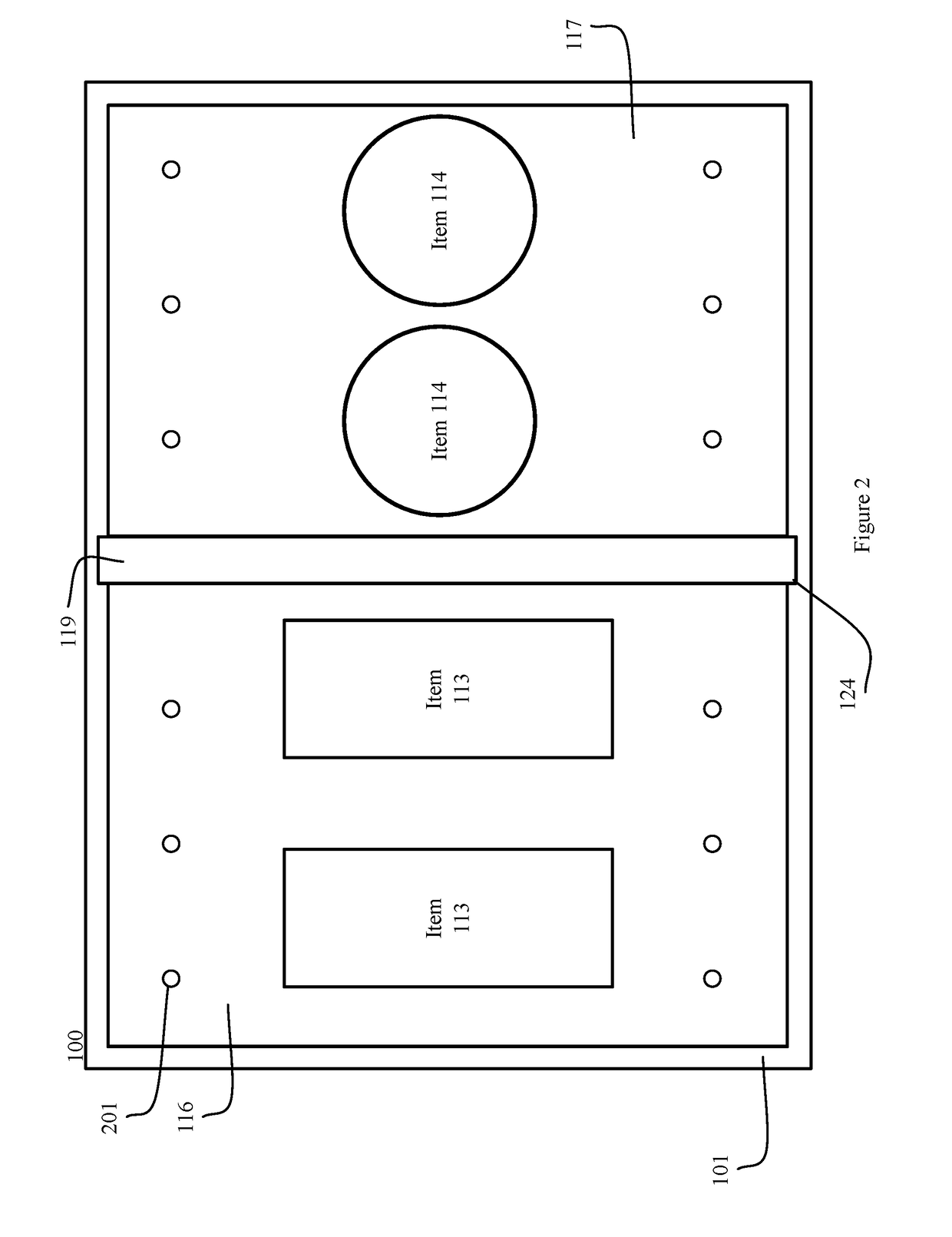 Segmented container with multiple temperature zones