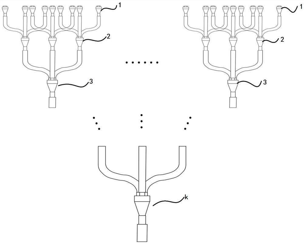 Three-branch tree-shaped photon lantern and production method thereof