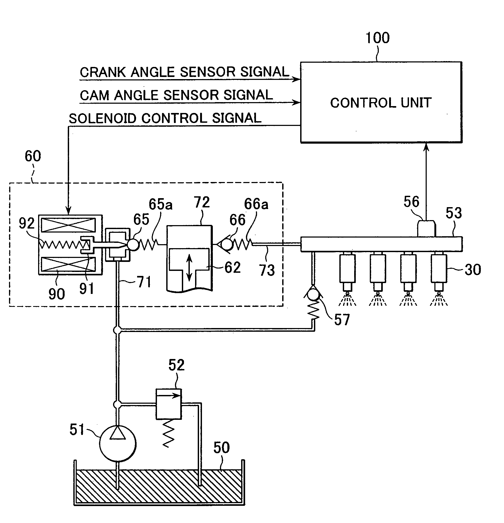 High-pressure fuel pump control device for engine
