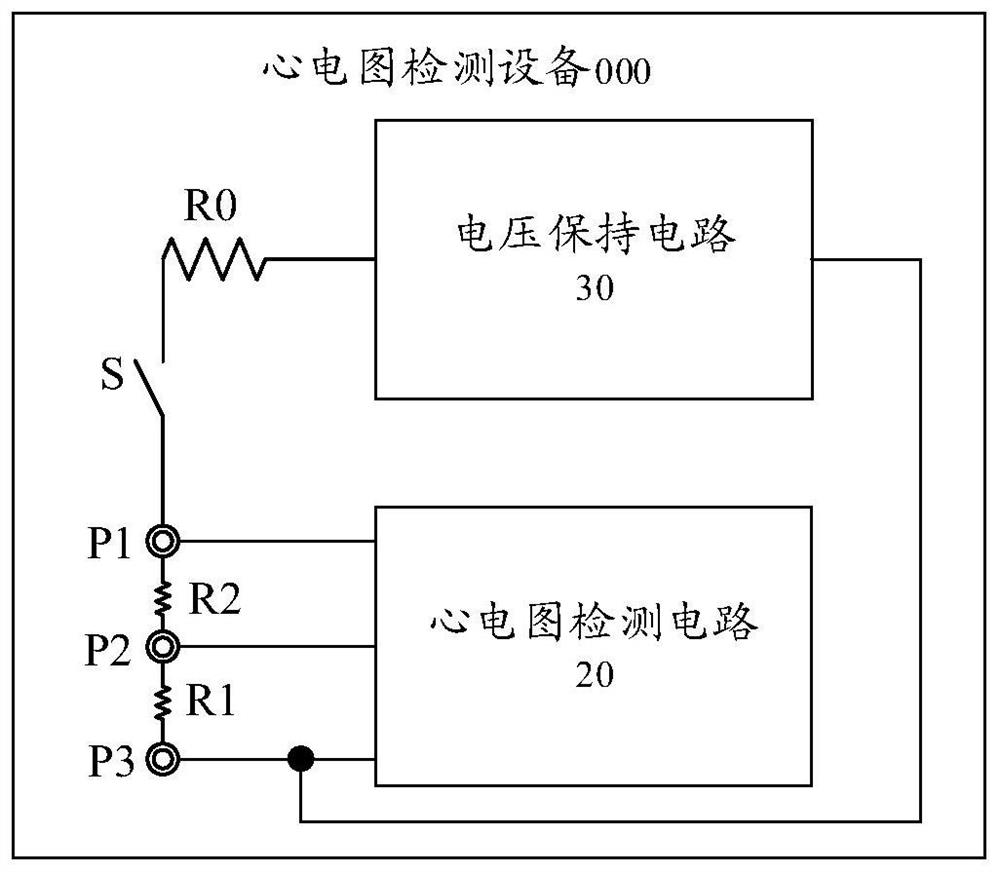 Electrocardiogram detection device and detection circuit