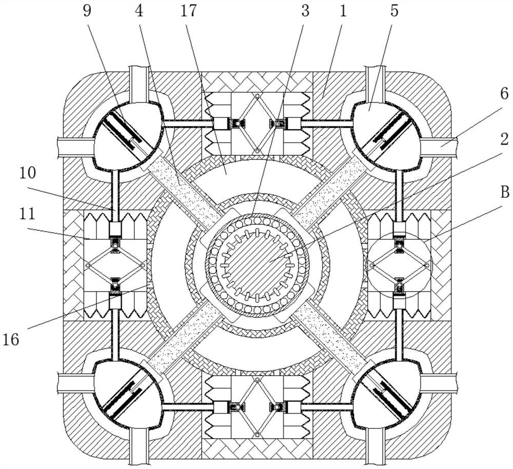 Screw protection device capable of avoiding transverse vibration and cooling