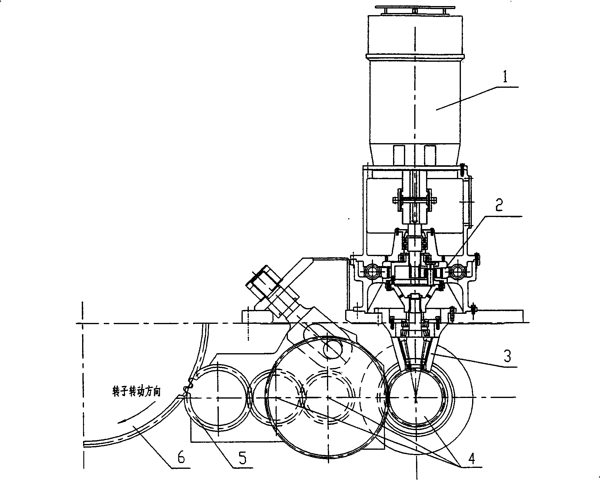 Rolling gear of turbine
