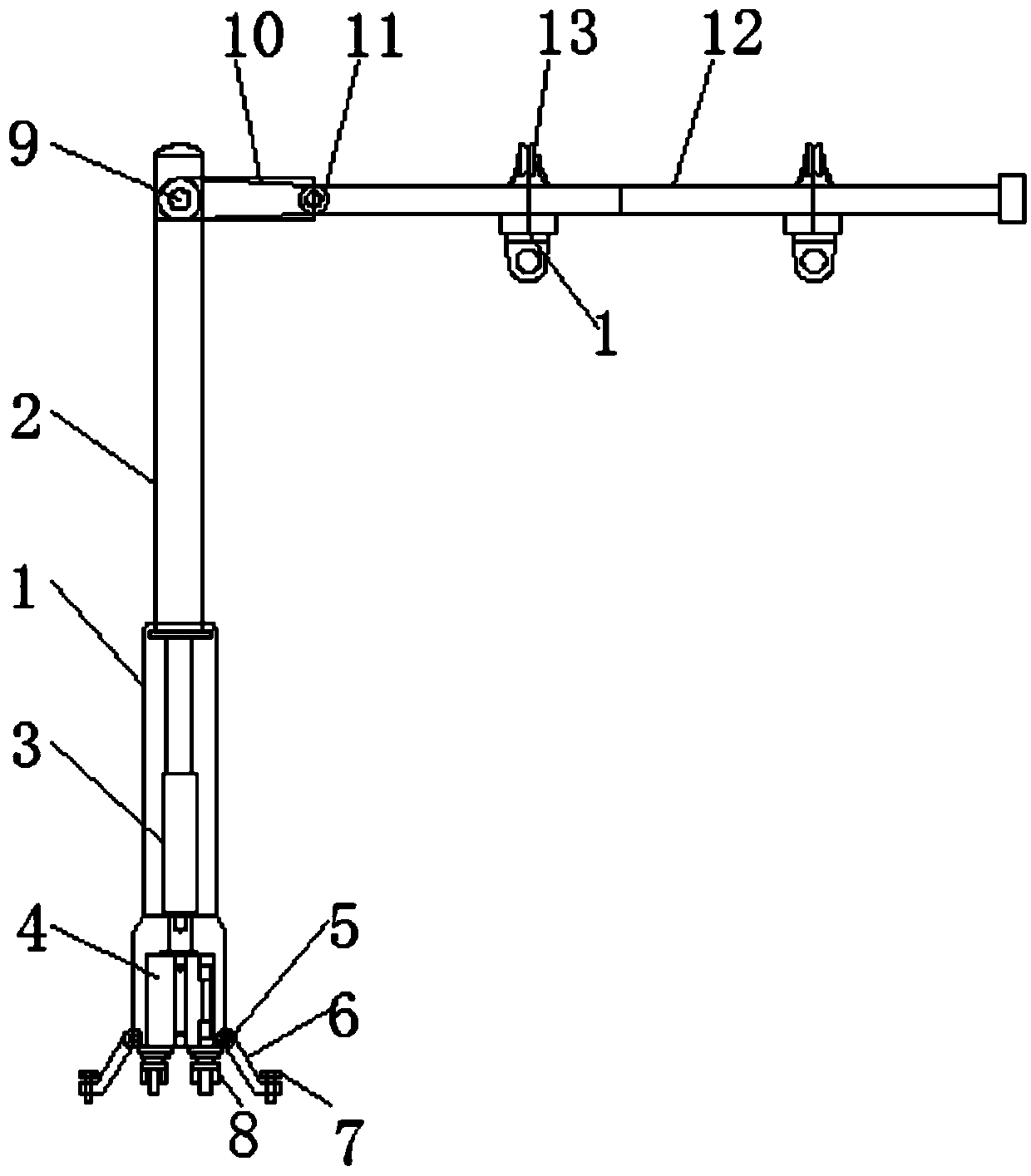 Monitoring vertical rod convenient to move and maintain and manufacturing and use method of monitoring vertical rod
