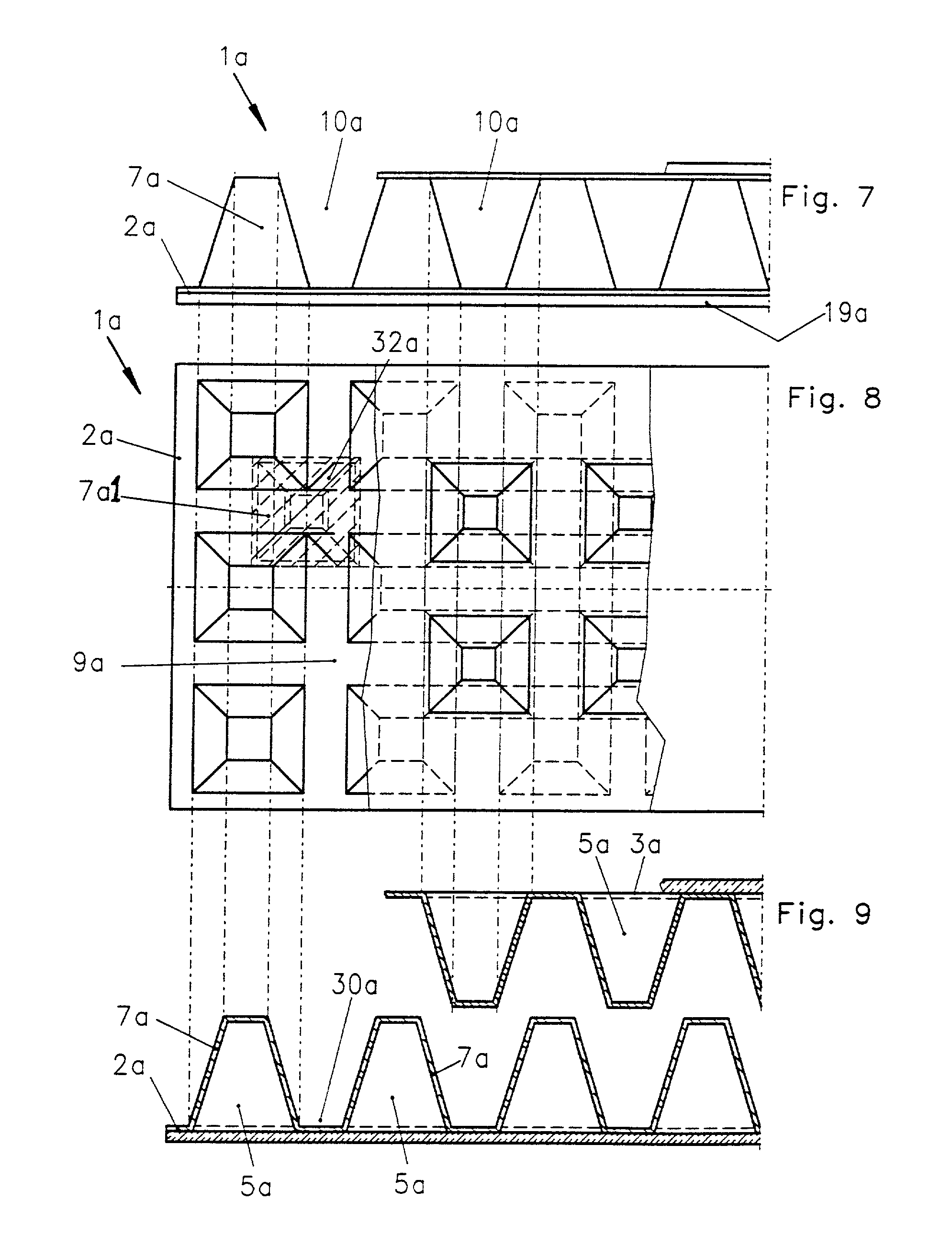 Strong lightweight panel element and apparatus for manufacturing the same