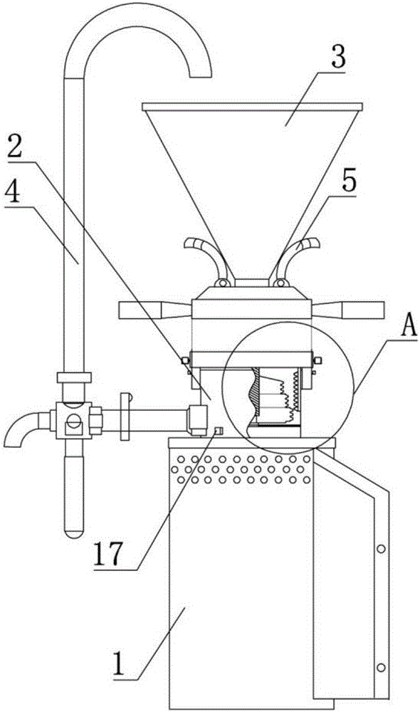Small colloid mill for manufacturing asphalt road surface and use method thereof
