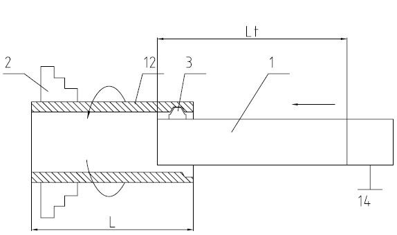 Internal screw thread processing method