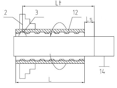 Internal screw thread processing method