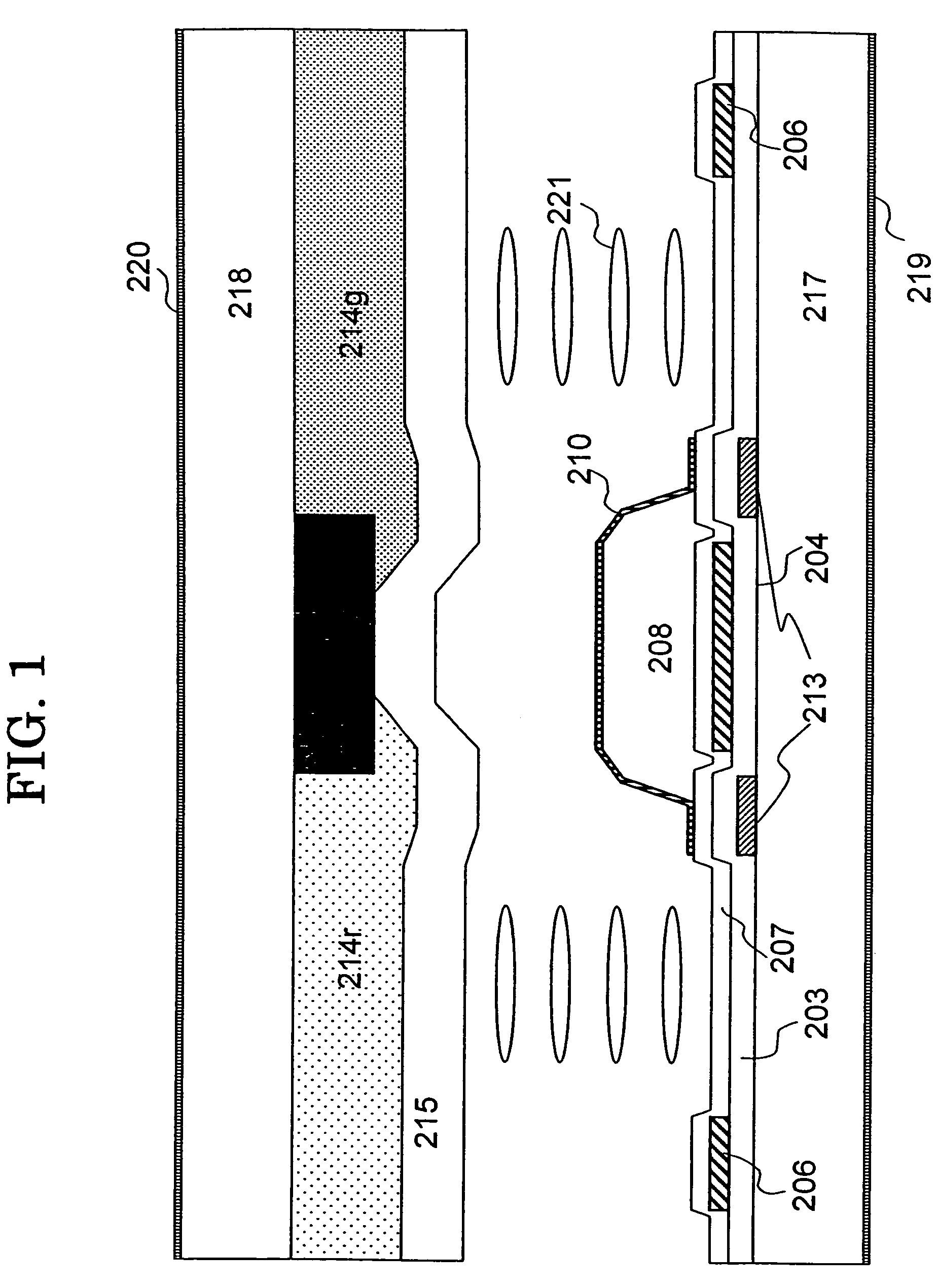 Liquid crystal display device with mound-like insulating film formed on video line covered by a common electrode with edges of the mound positioned on light shield electrode