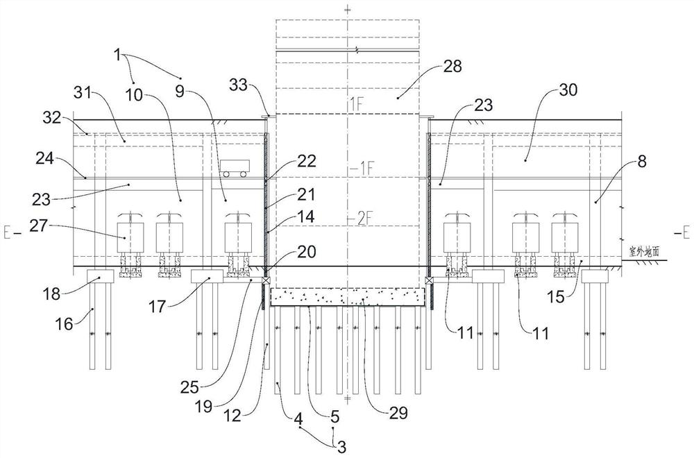 Full-period structure for property development of high-containment reserved vehicle depot and construction method