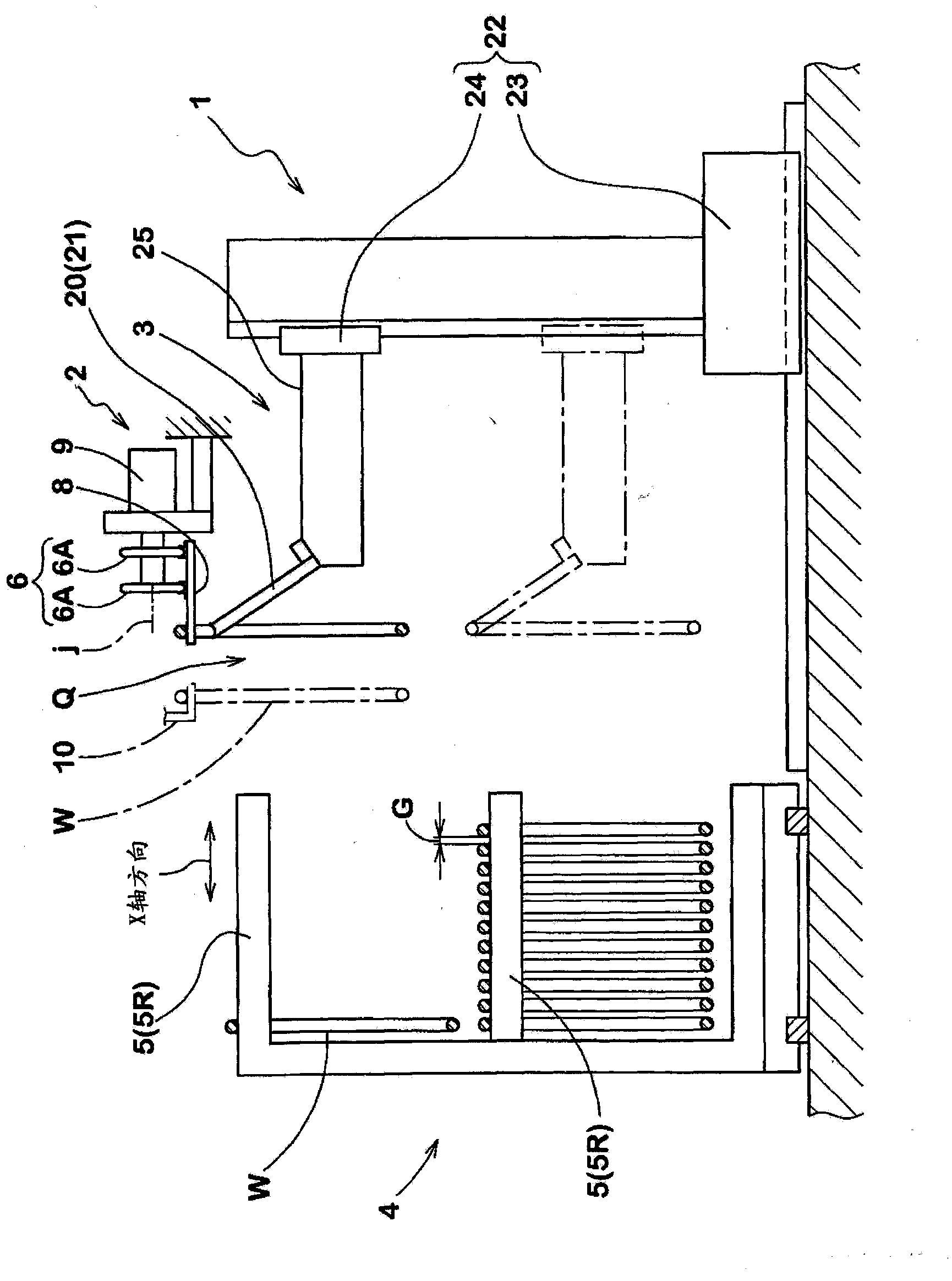 Transferring and placing device for bead cores