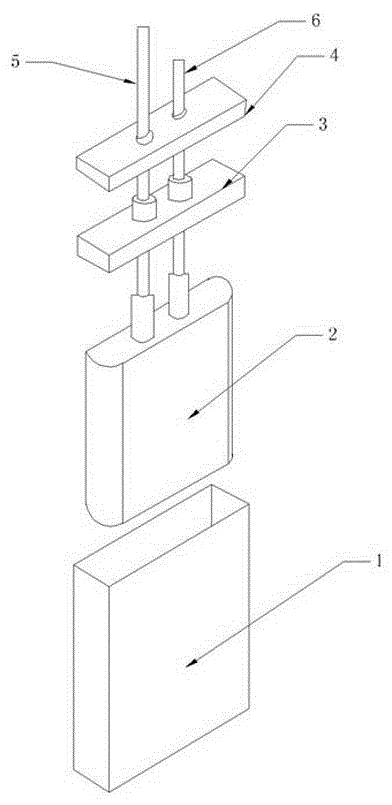 Square aluminum electrolytic capacitor based on gel electrolyte and preparation method thereof