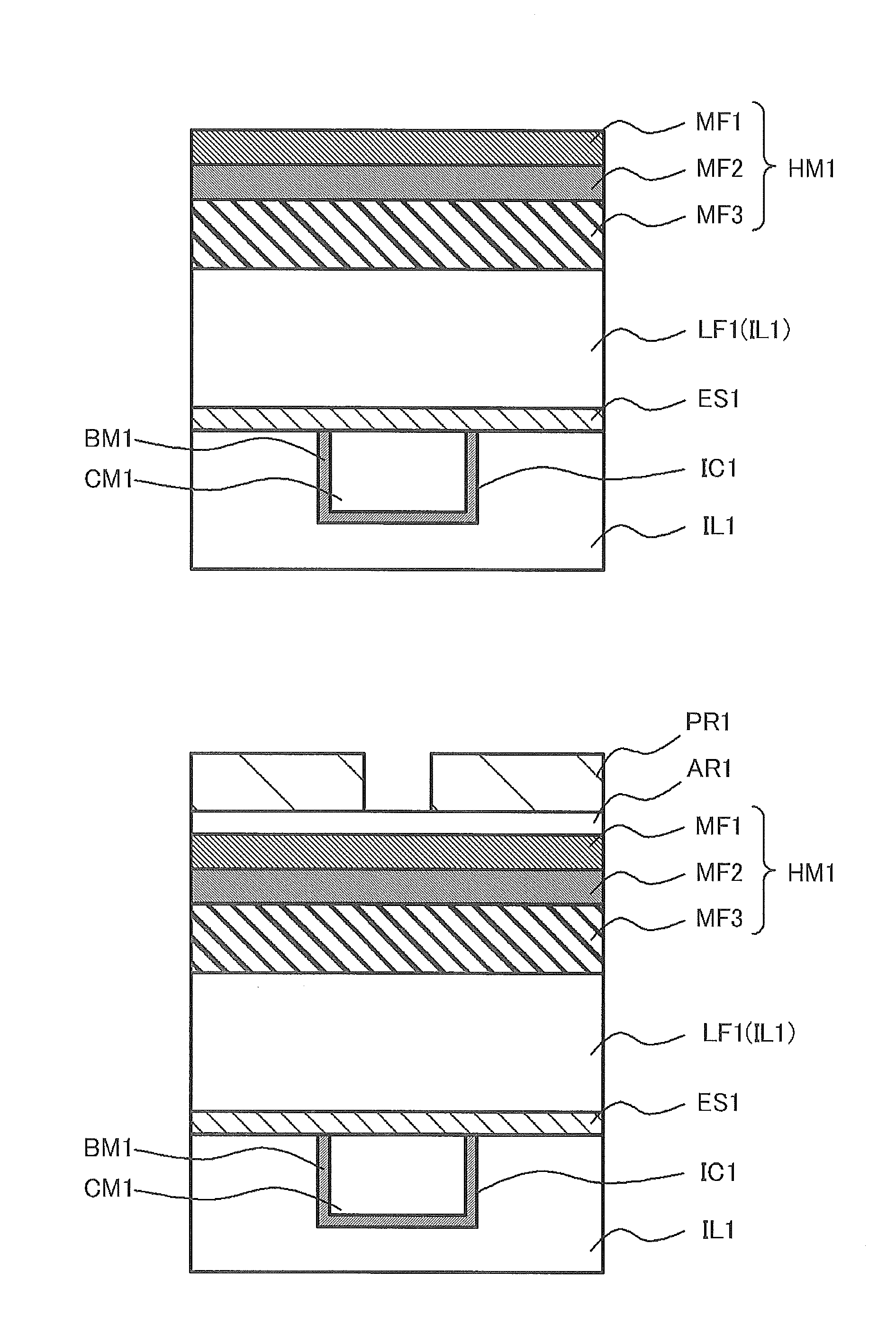 Method of manufacturing semiconductor device including forming trench pattern in a mask film