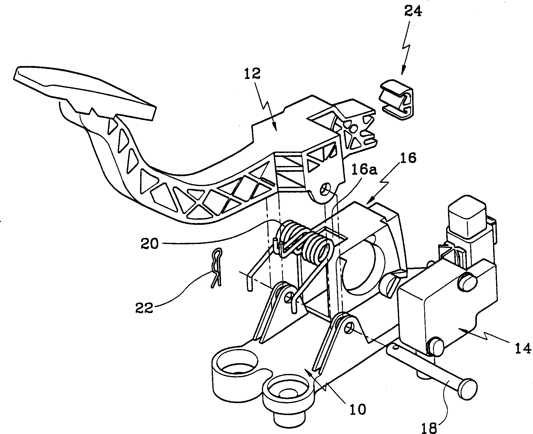 Electronic accelerating pedal system with Legs strength regulating funtion