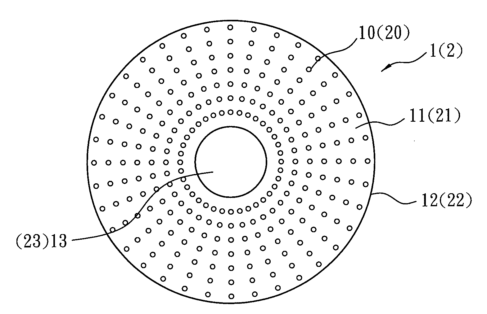 Stacked disk-shaped optical lens array, stacked disk-shaped lens module array and method of manufacturing the same