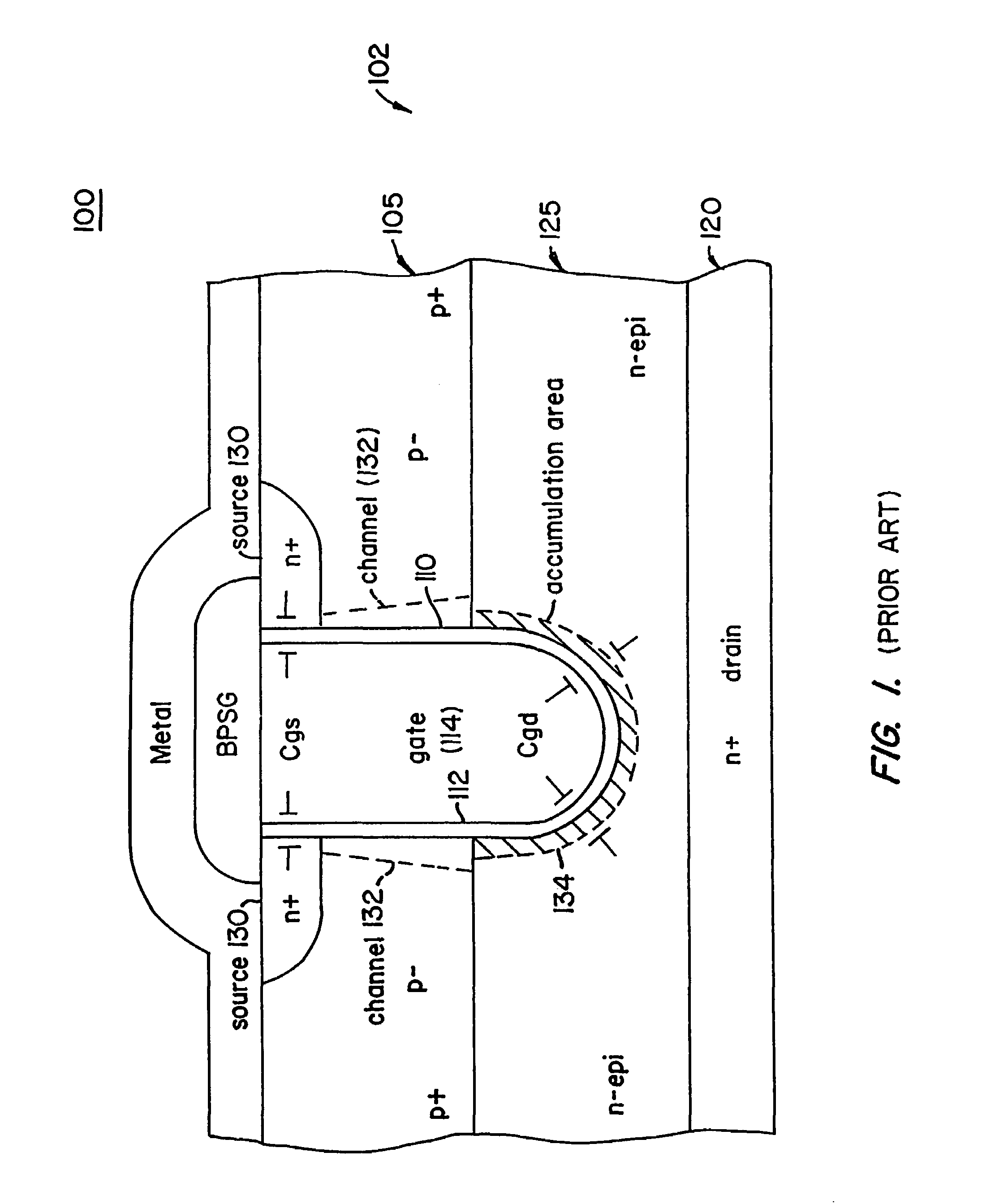 Power MOS device with improved gate charge performance
