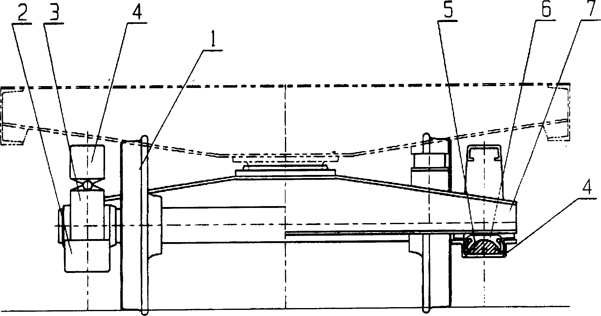 Suspension swing type bogie of axle box for railway vehicle