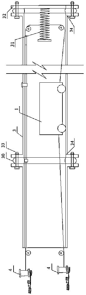 Line type monitoring device and monitoring method for internal appearance and external appearance of dam