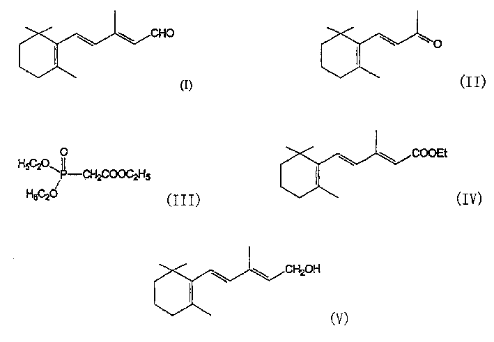 Process for the preparation of beta-ionylideneacetaldehyde