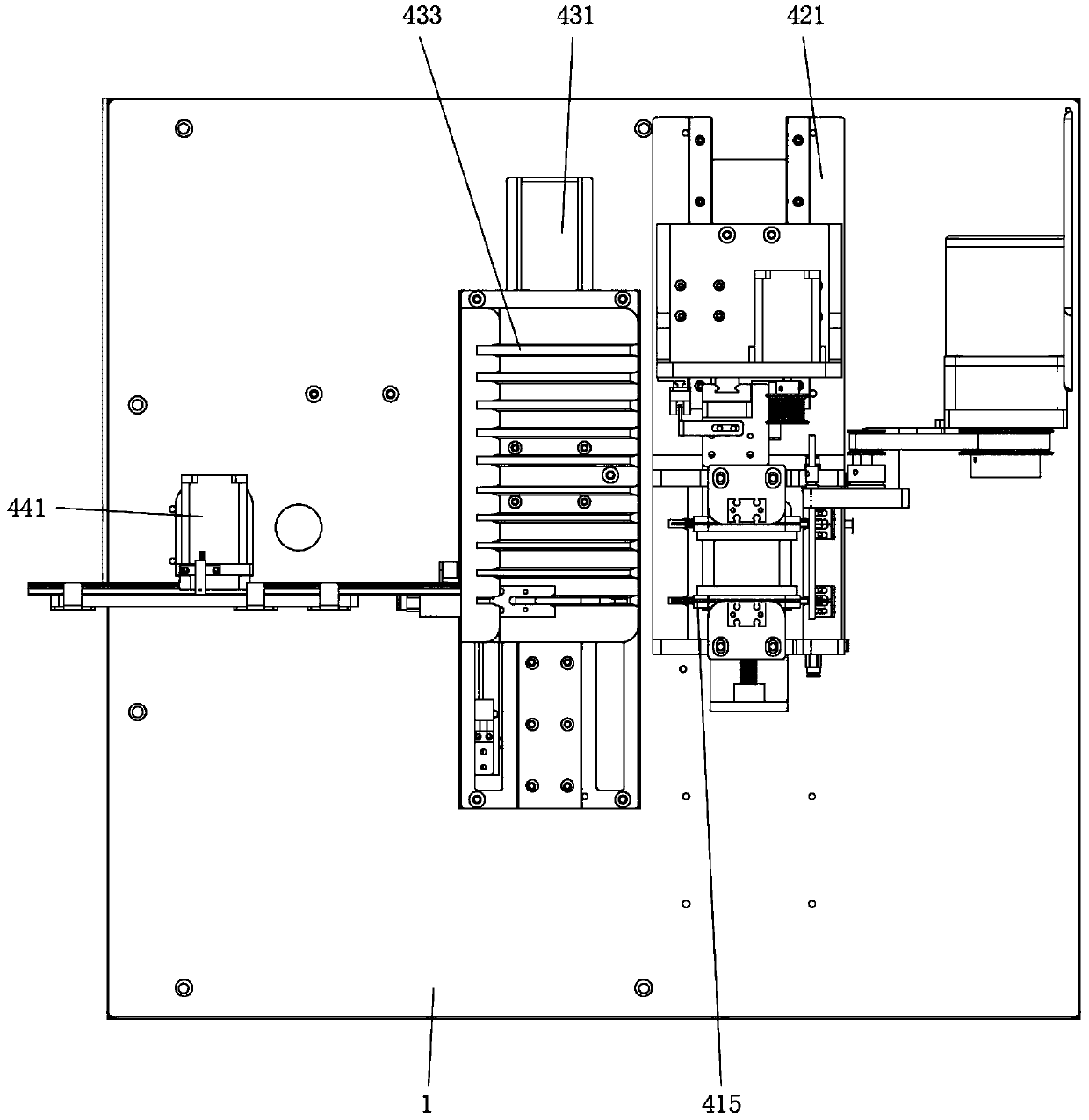 Ceramic base strip stacking mechanism