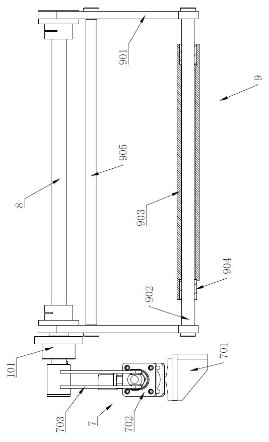 An online deviation correction and pressing assembly for material roll unwinding