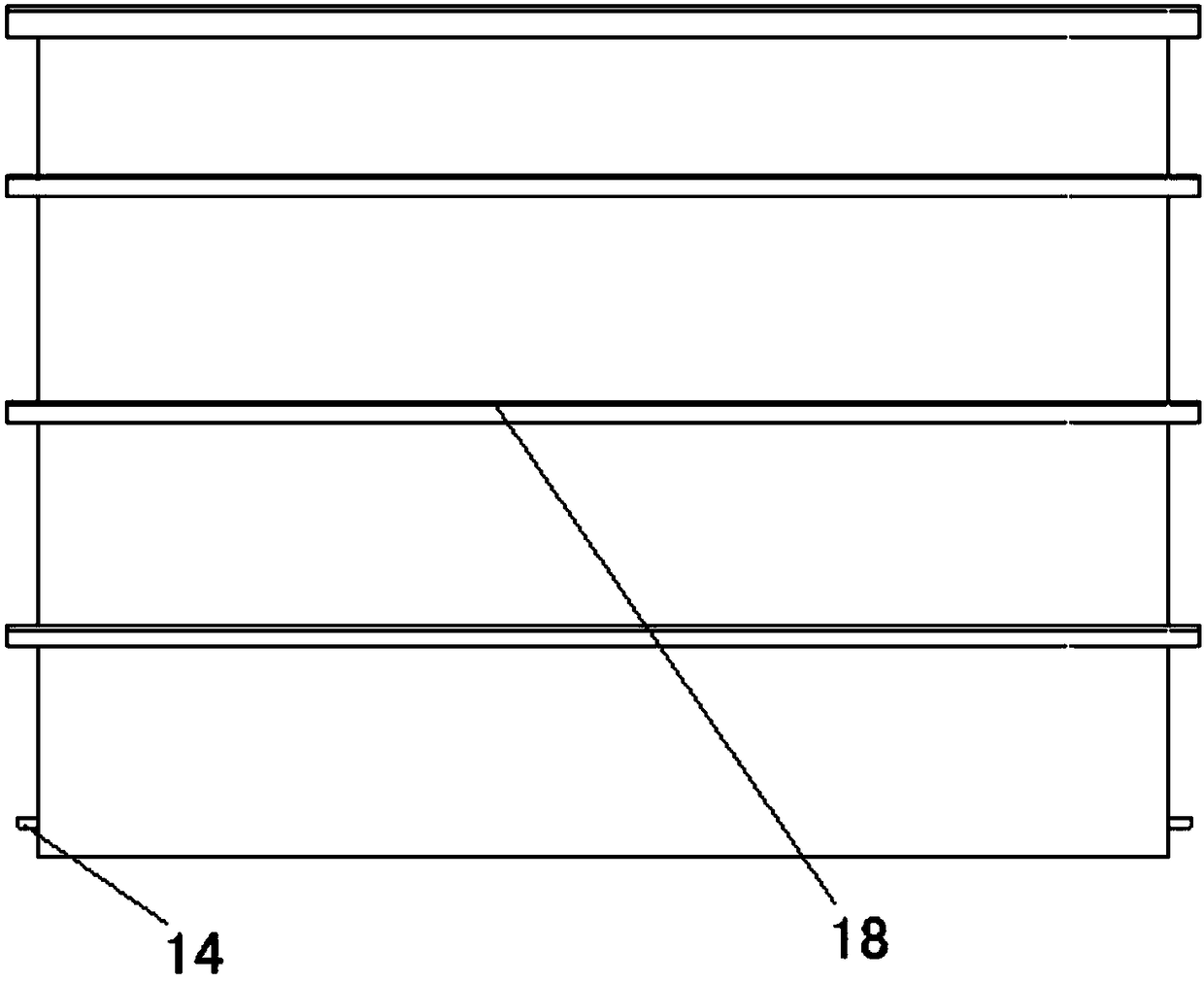 A bucket base vertical initial dynamic impedance test device and test method