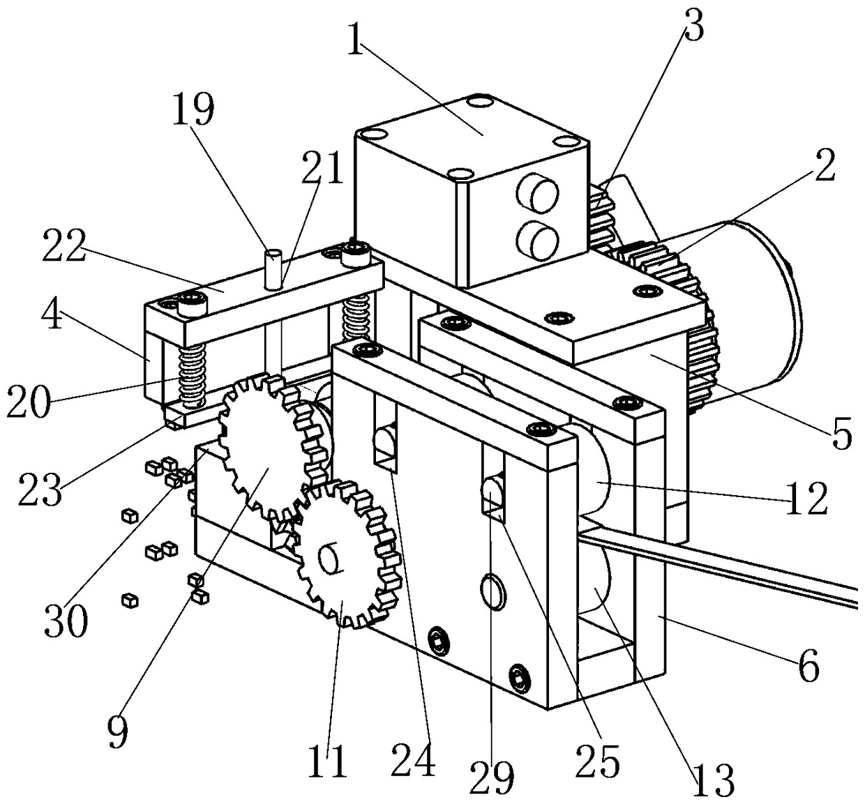 A pelletizing device