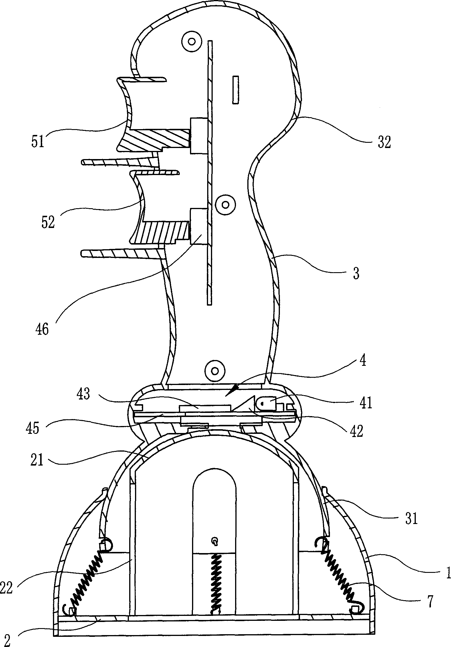 Operating lever type optical mouse