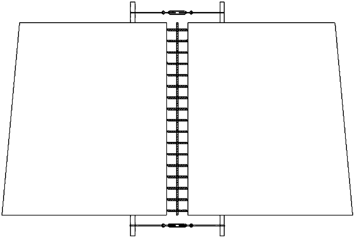 Connecting structure and manufacturing method of tower drum section