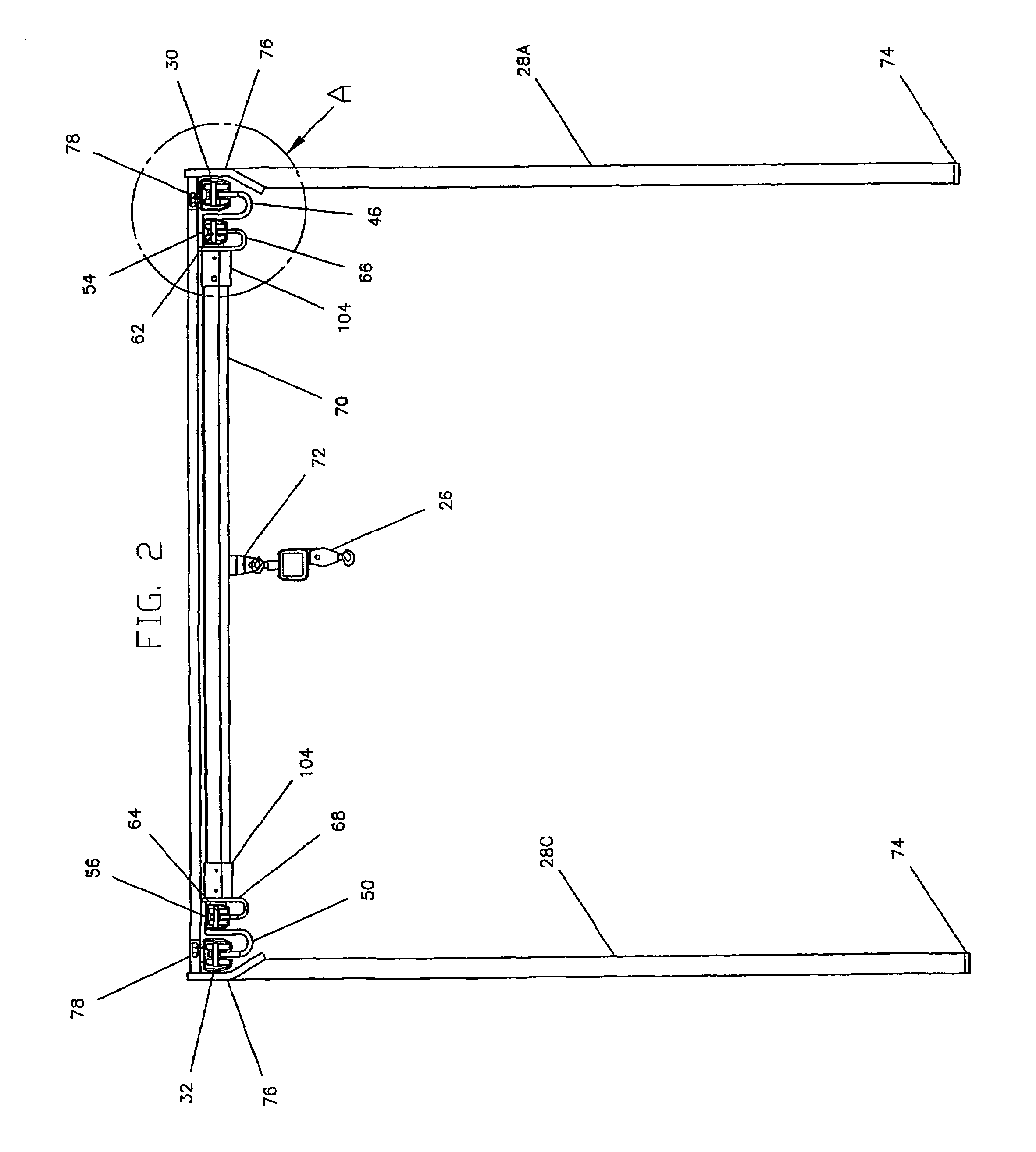 Low headroom telescoping bridge crane system