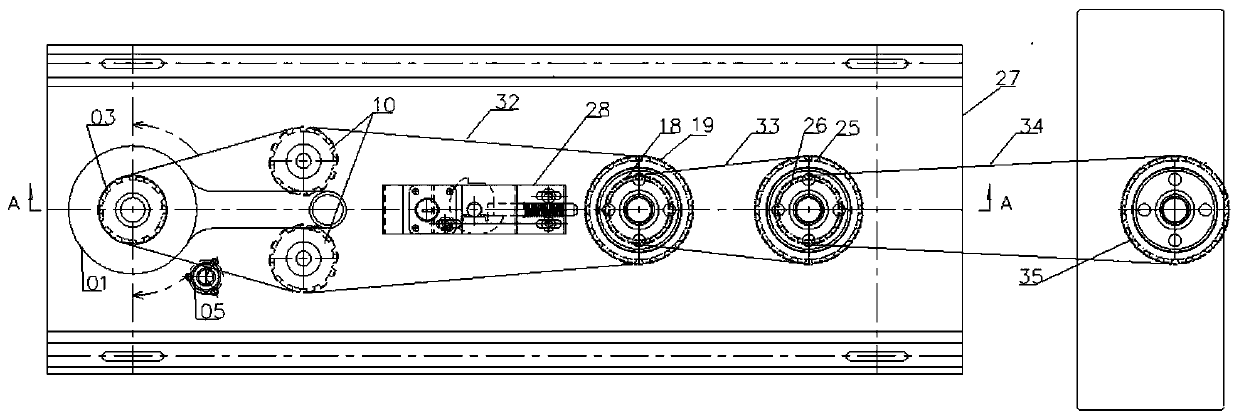 Belt drive type dense rack hand-cranking mechanism