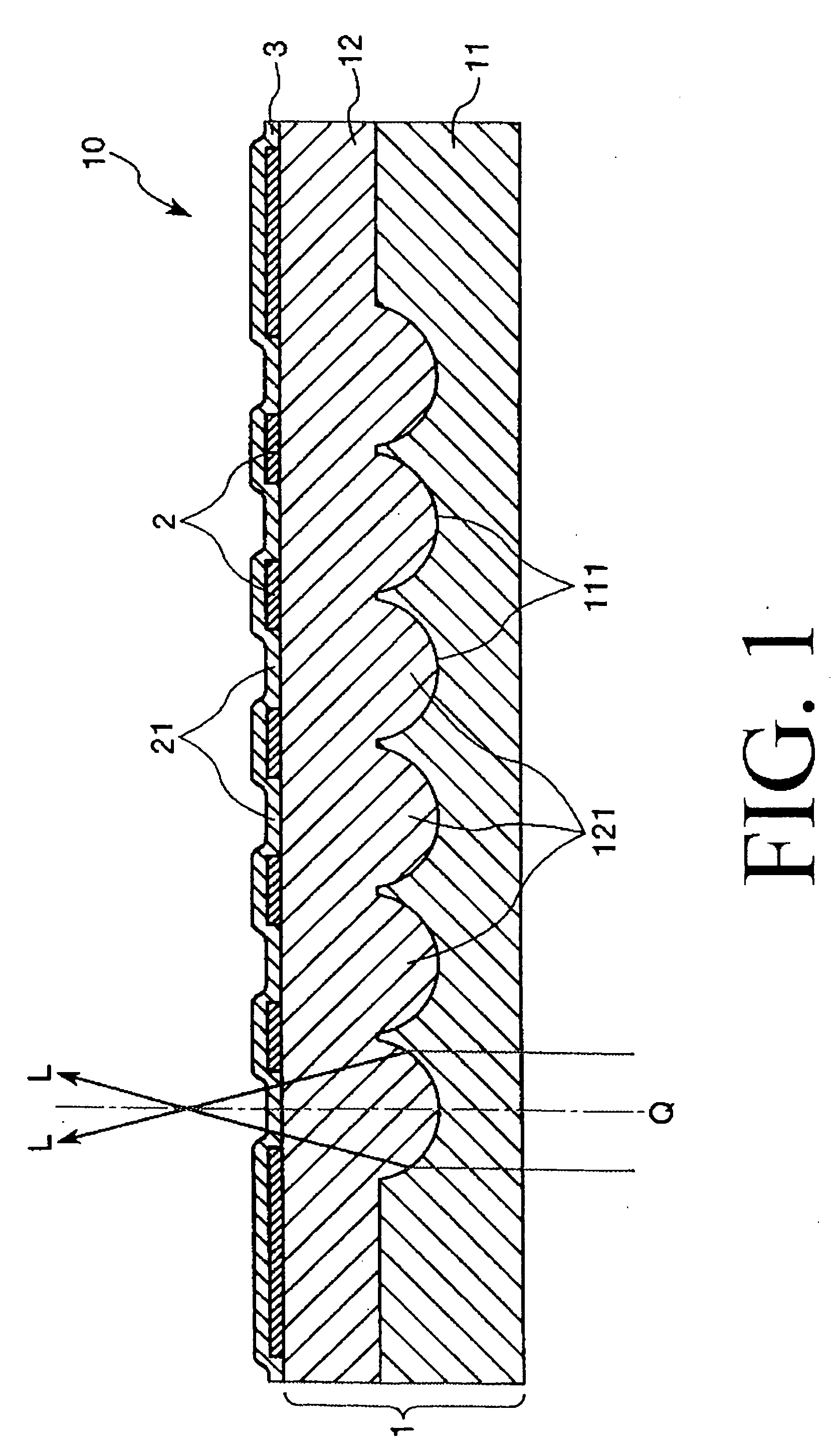 Microlens substrate, a liquid crystal panel and a projection type display apparatus