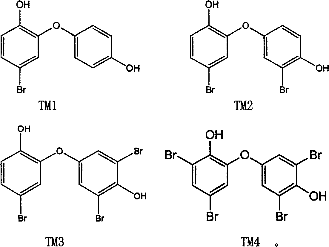 Bromo-2, 4'-dihydroxy diphenyl ether compound and its synthesizing method