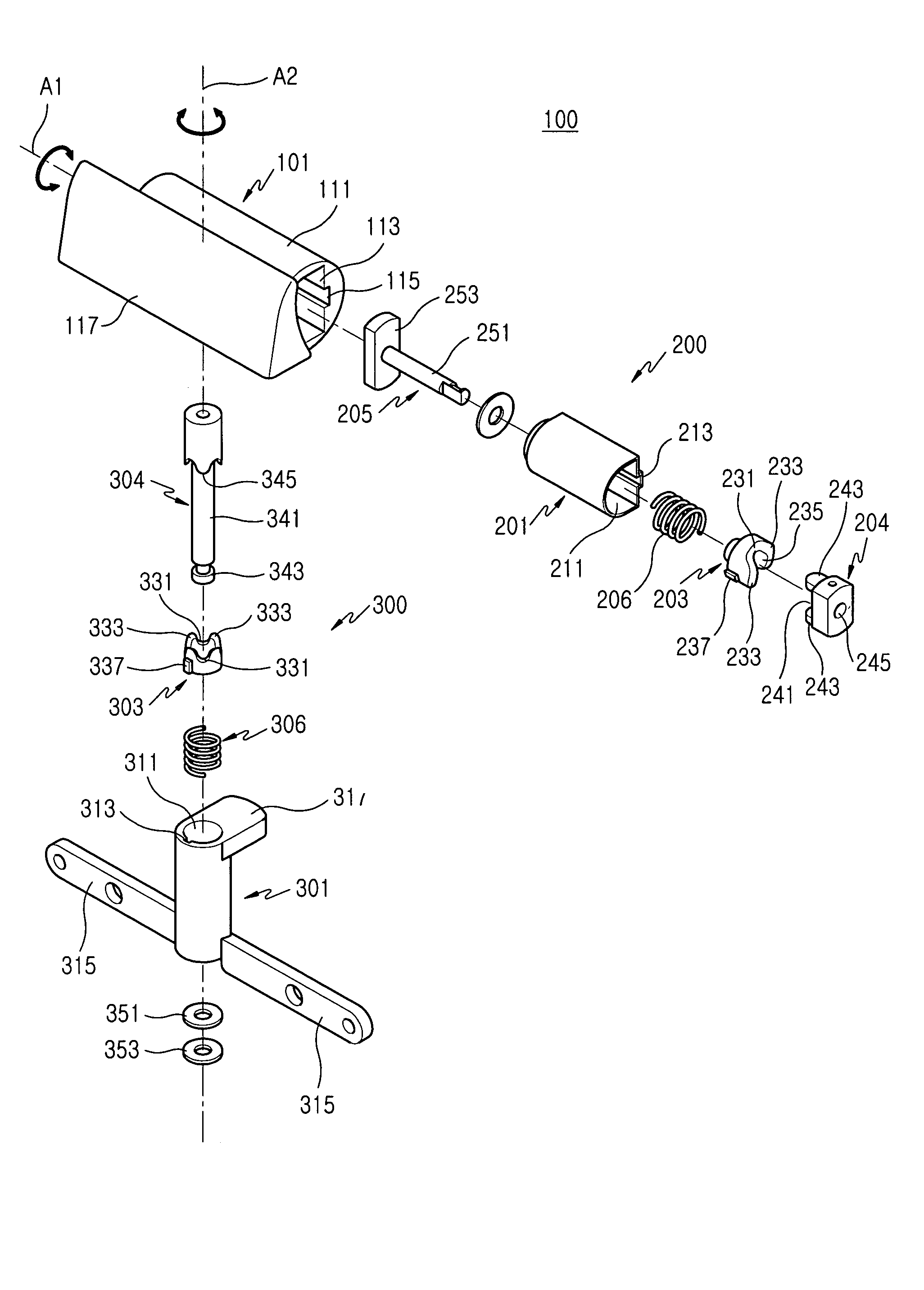 Rotary-type hinge device for a portable terminal