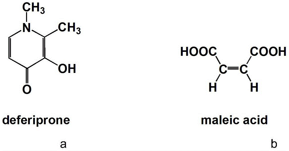 Pharmaceutical cocrystal of deferiprone with maleic acid as precursor, and preparation method thereof