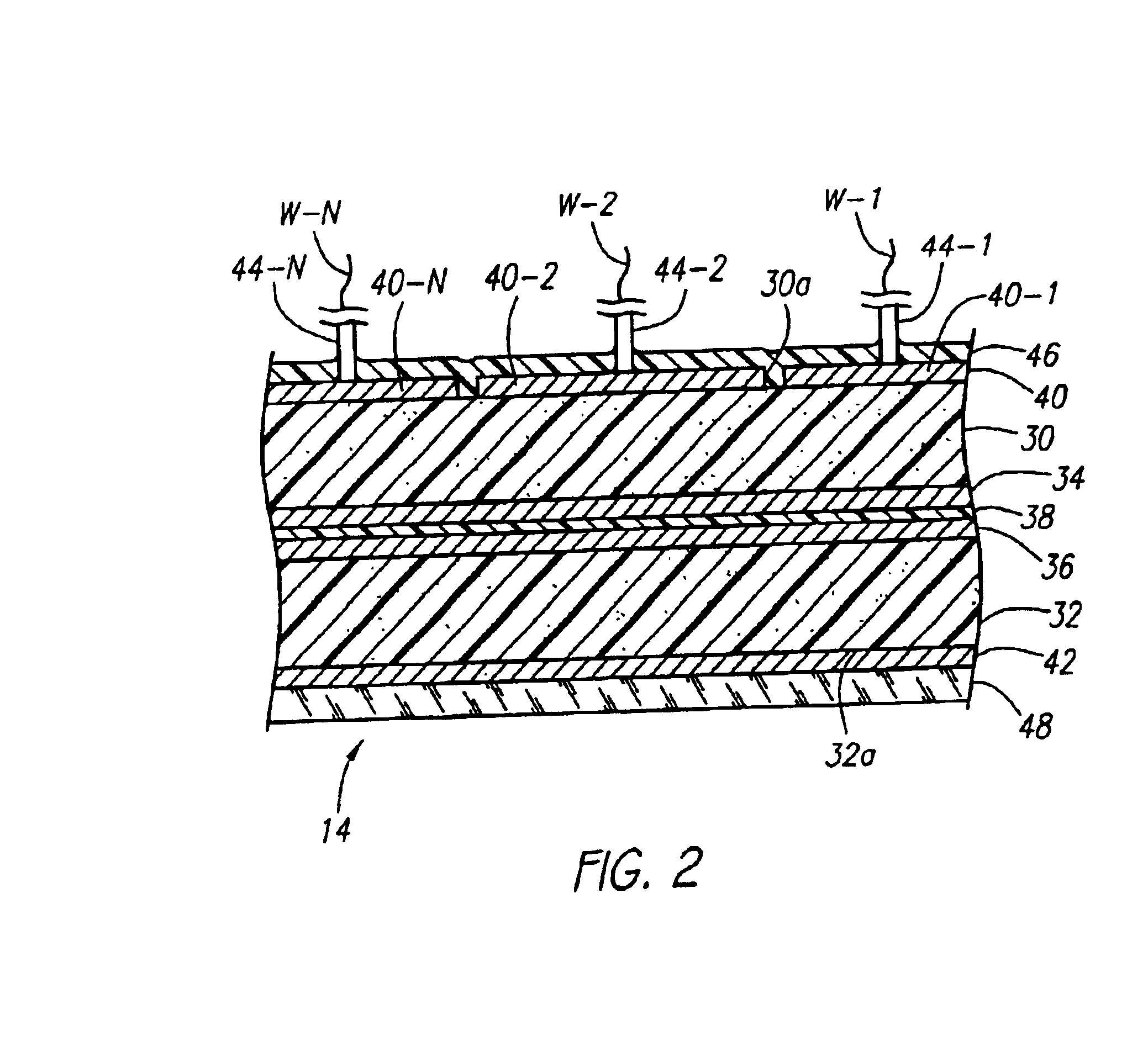 Deformable curvature mirror with unipolar-wiring
