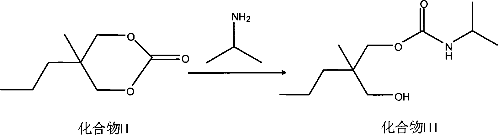 Method for synthesizing 5-methyl-5-propyl-1,3-dioxane-2-ketone and carisoprodol