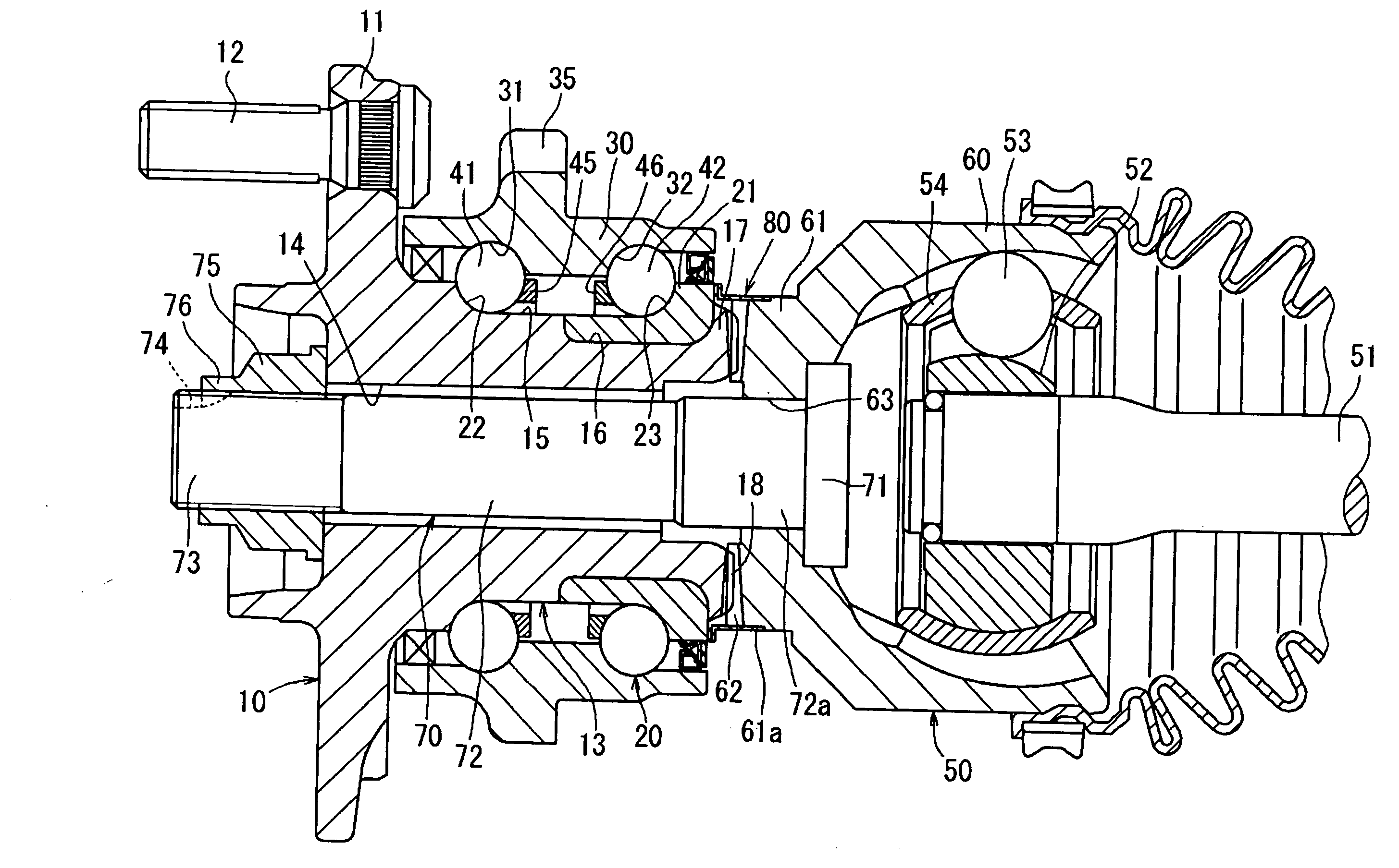 Wheel supporting device
