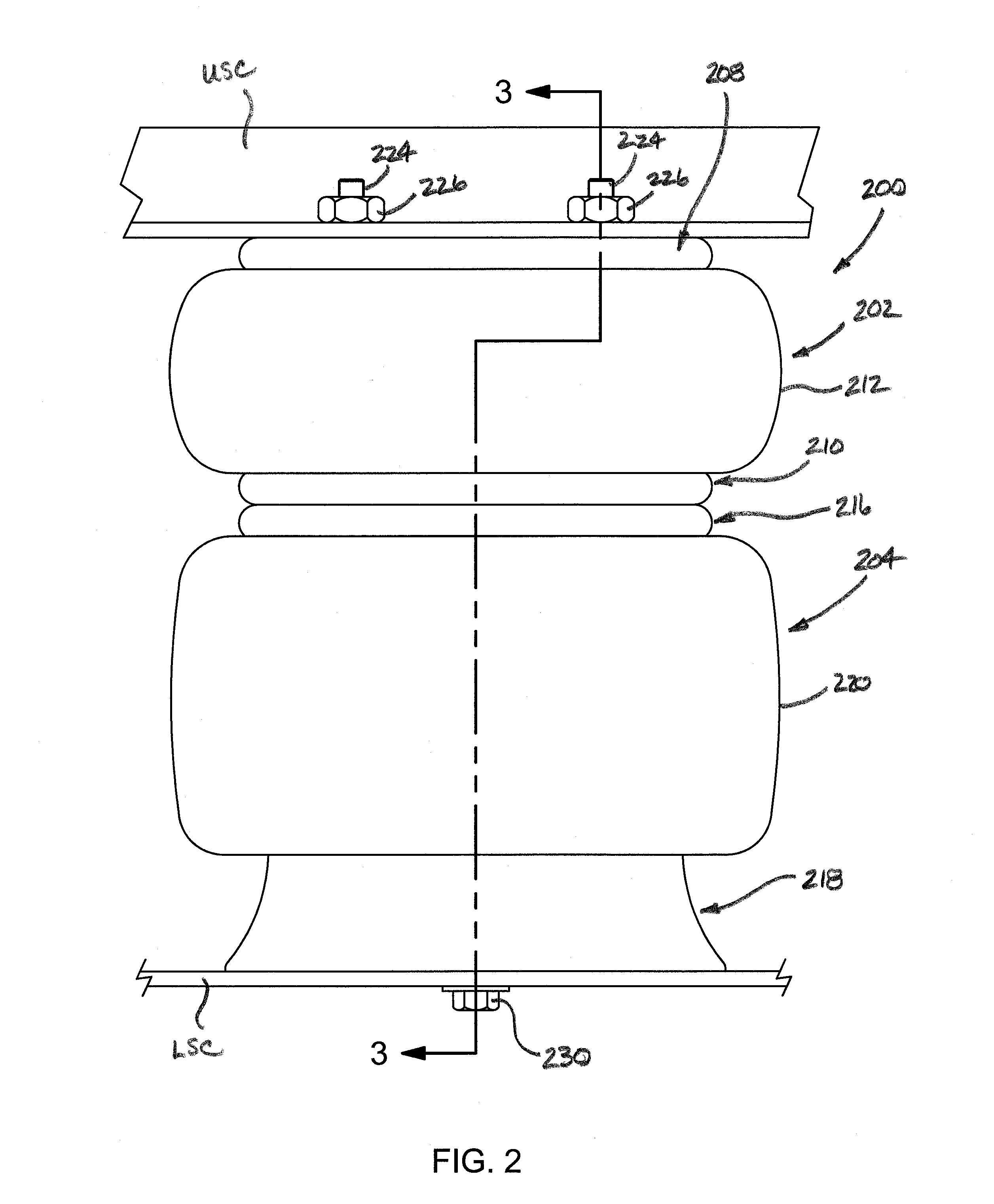 Gas spring and damper assemblies and methods