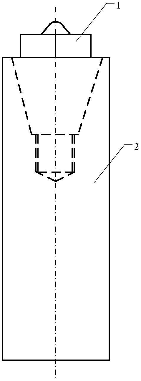 Discharge electrode head of a high-power underwater plasma strong sound source