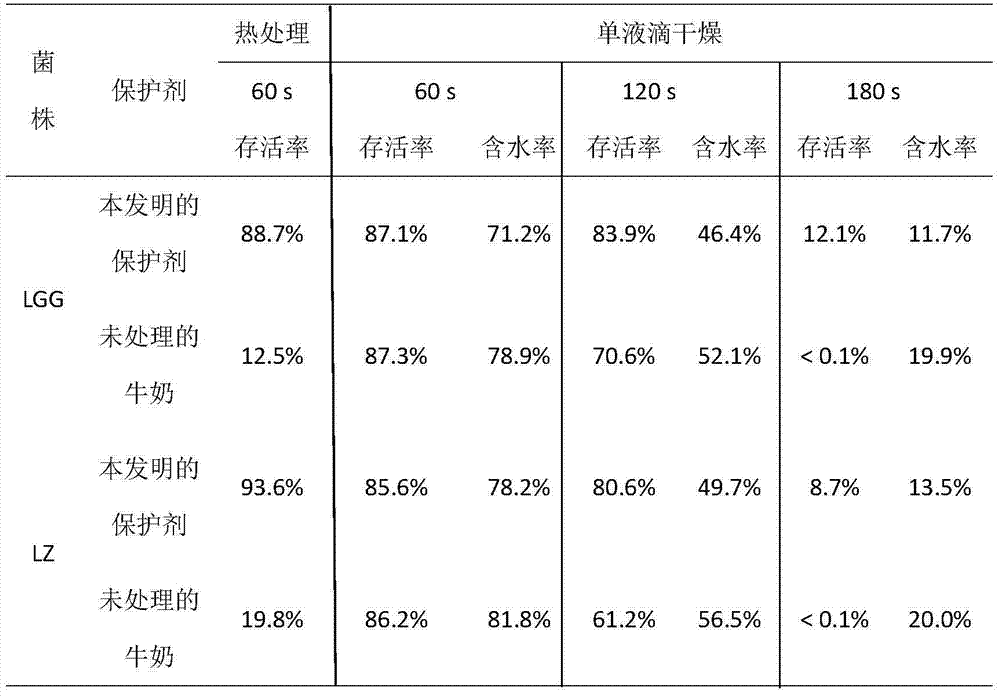 Active lactobacillus or probiotics heat and convective drying protective agent and preparation method thereof